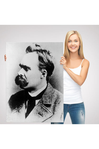 Friedrich Nietzsche Siyah Beyaz Dekoratif Kanvas Tablo-5963