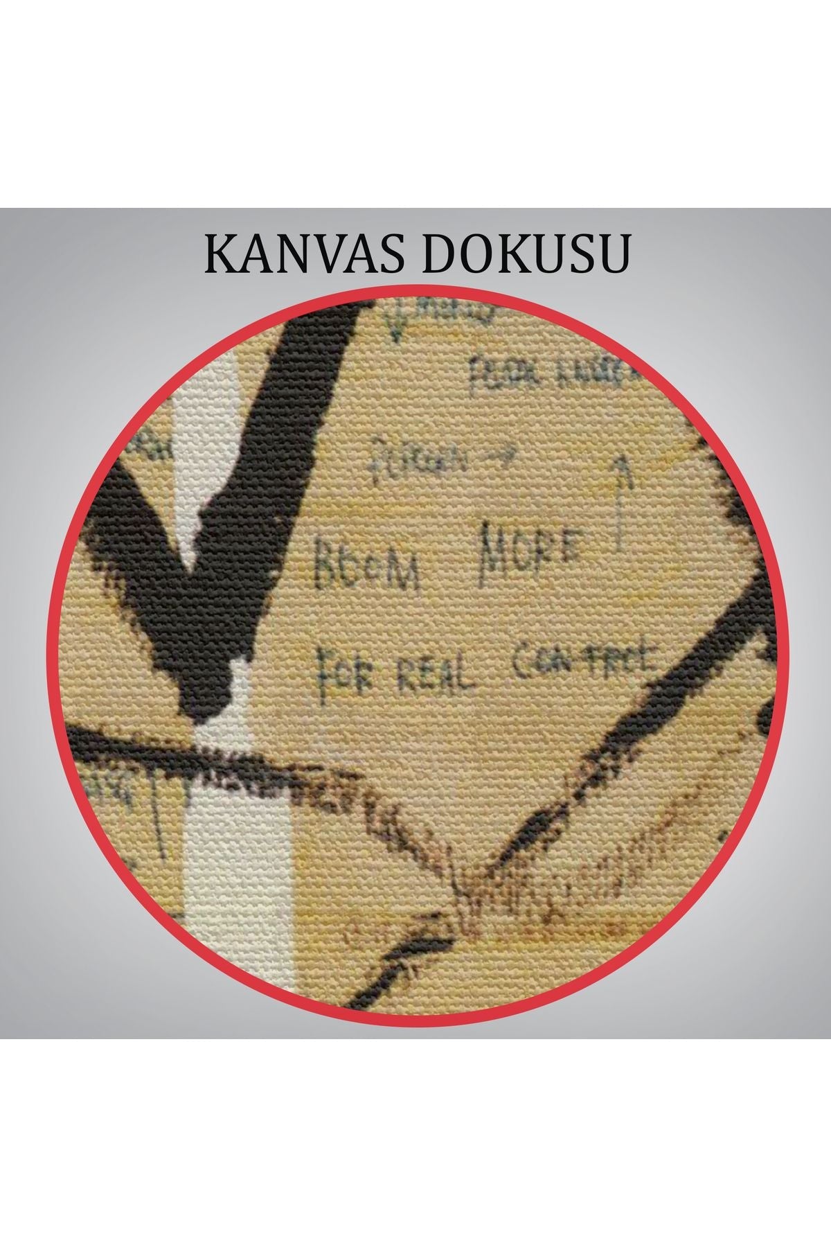 Jean Michel Basquiat Notlar ve Taç Eseri Kanvas Duvar Tablosu-5001