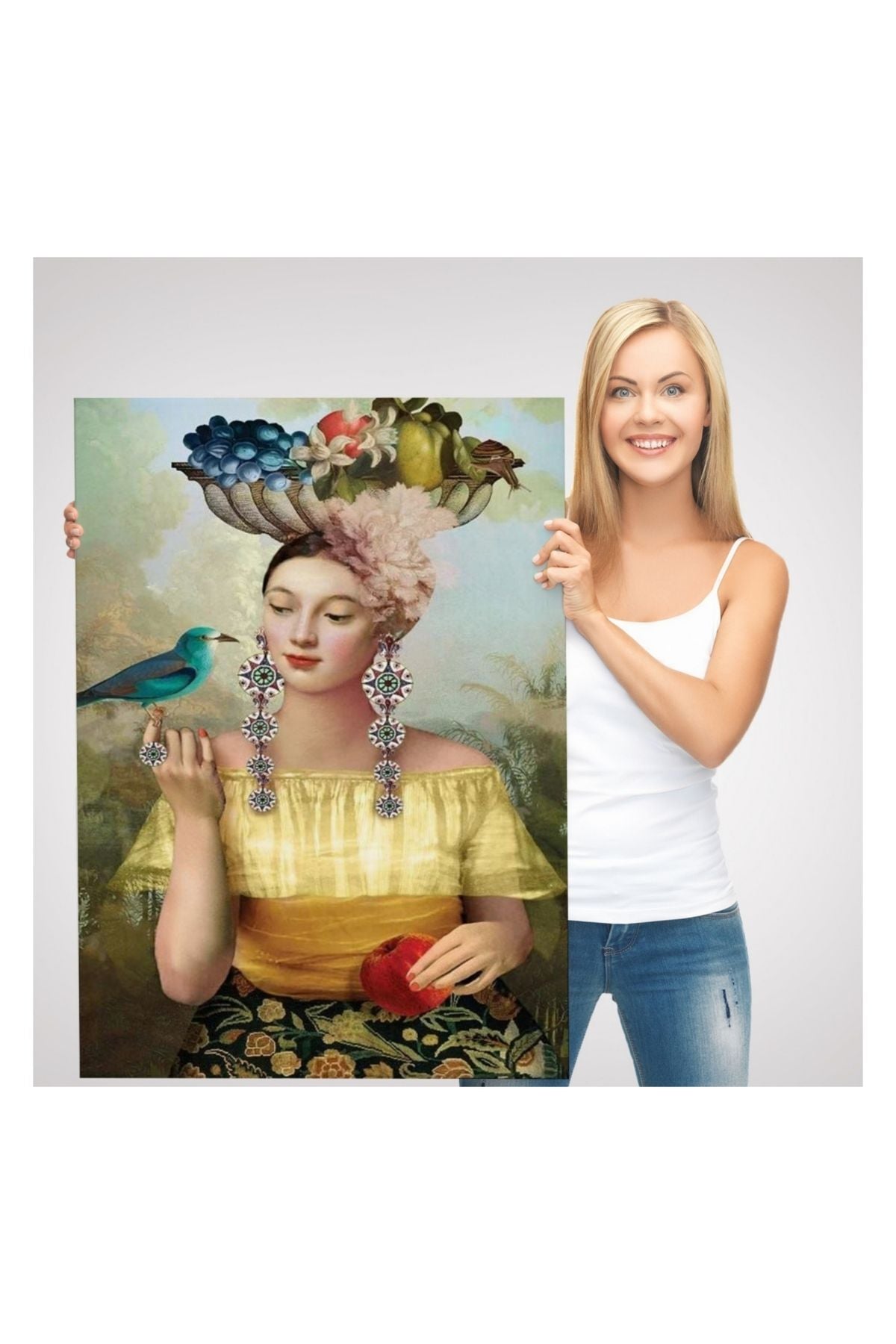 Kanvas Tablo, Duvar Dekoru, Nine of Pentacles Dokuz Tılsım 6401 BUNGKNV