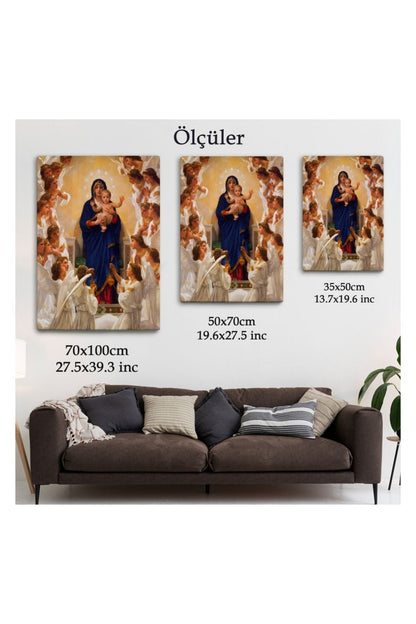 Kanvas Tablo, Duvar Dekoru, Hz Meryem ve Hz İsa Jesus Christ 6450 BUNGKNV