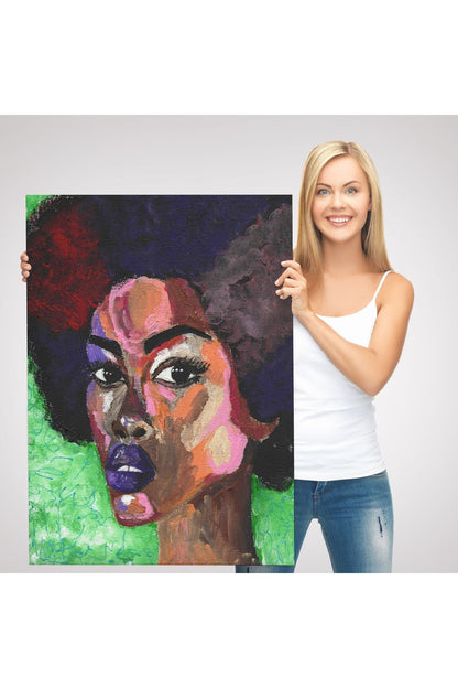 Afrikalı Kadın Portresi Pop Art Duvar Tablosu-6004