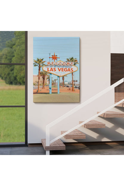 Las Vegas Nevada Ünlü Tabelası Duvar Tablosu-6294