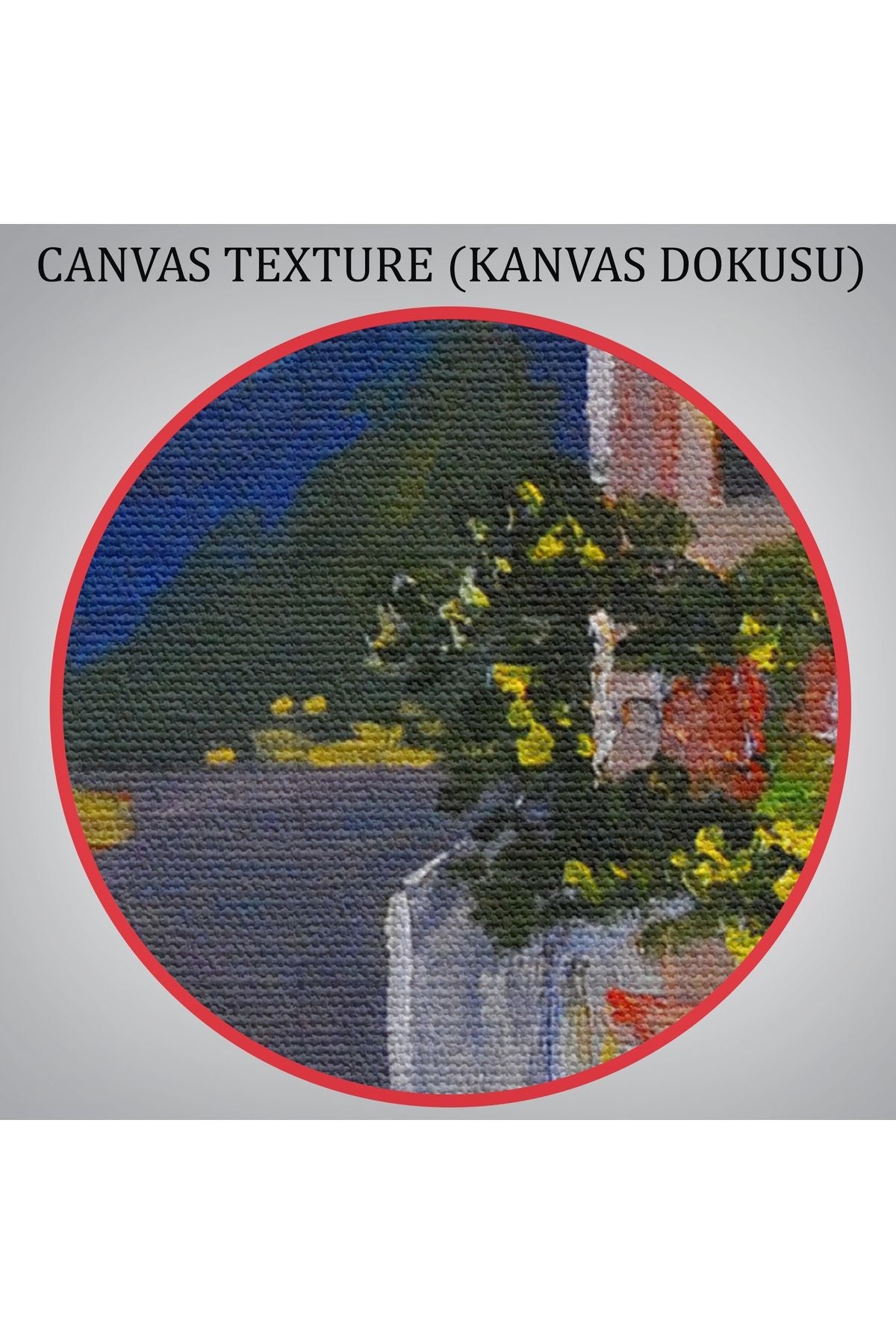 Fenerli Deniz Manzaralı Sokak, Kanvas Duvar Tablosu-1189