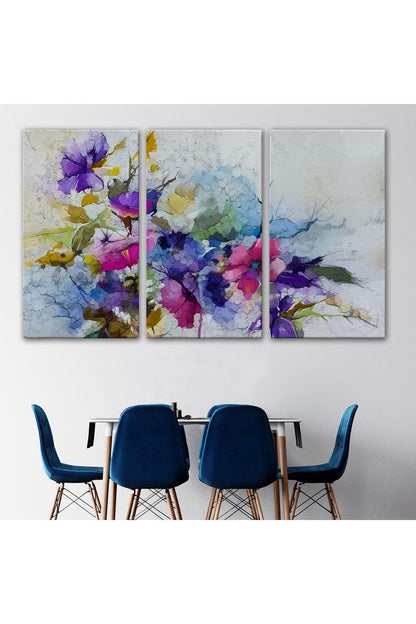 Modern Sanat Soyut Çiçekler Dekoratif Kanvas Duvar Tablo-3650