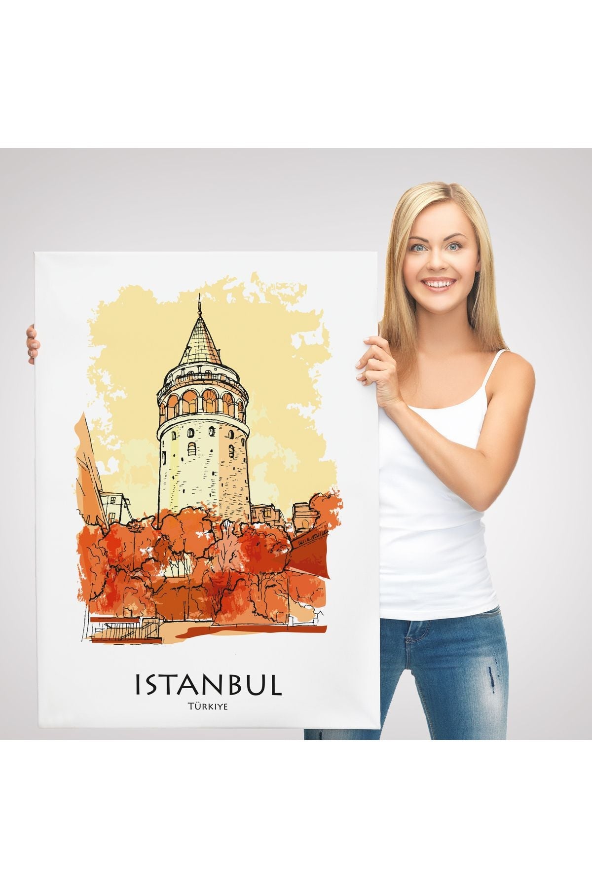 Galata Kulesi İstanbul Dekoratif Kanvas Tablo-5921