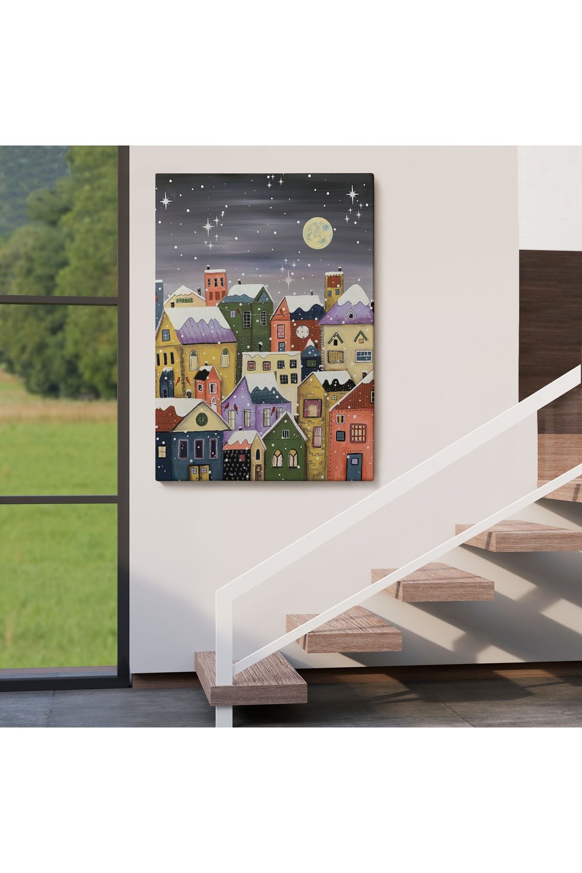 Londrada Kış Gecesi Dekoaratif Duvar Tablosu-6145