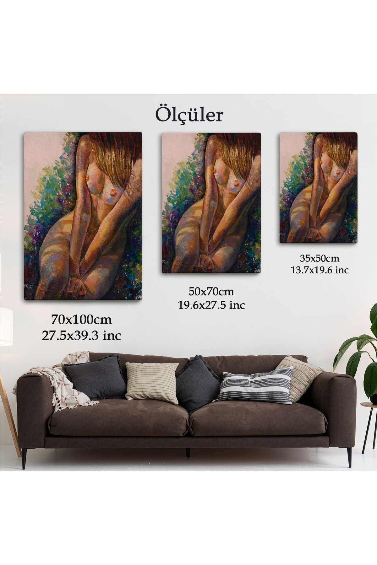 Çıplak Kız Yağlıboya Güzellik Sanatı Banyo Duvarı Kanvas Tablo-5252