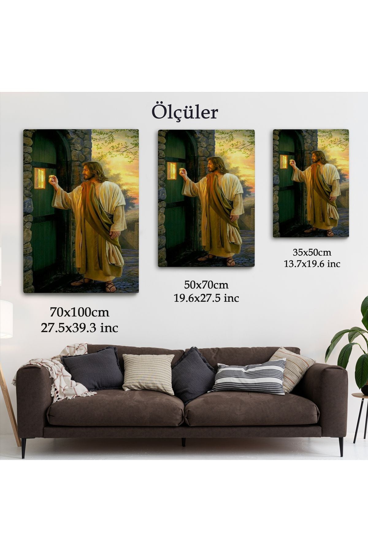 İsa Mesih Kapıyı Çalıyor, Hristiyan Duvar Sanatı, Kilise Hediyesi Kanvas Tablo-5271