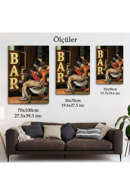 İsa'nın Defni Parodi Hrıstiyan Hediyesi Dekoratif Duvar Tablosu-6256