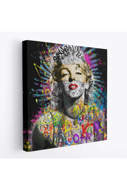 Marilyn Monroe Sokak Sanatı Kanvas Tablo Street Art Graffiti-5893
