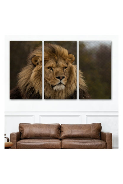 Kanvas Tablo, Duvar Dekoru, Aslan, Hayvan Temalı 1159 BUNGKNV