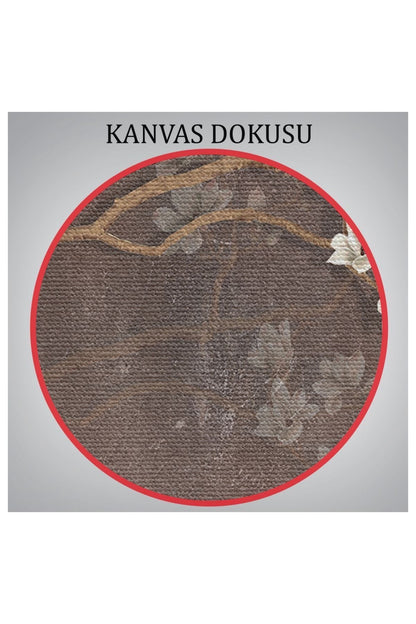 Kanvas, Duvar Tablosu, Dekoratif, Yağlıboya Görünüm Ağaçta Beyaz Çiçekler 3736 EGKNV