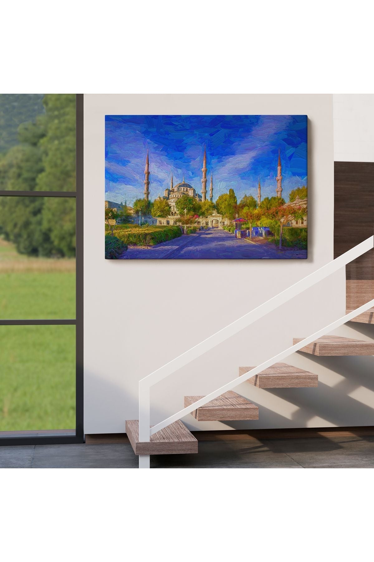 Sultan Ahmet Camii Yağlıboya Görünüm Kanvas Tablo-3694