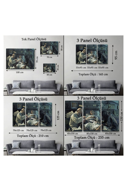 Kanvas Tablo, Duvar Dekoru, Ölüm Meleği Azrail Çalışıyor ve Kumar Oynuyor 5373 BUNGKNV