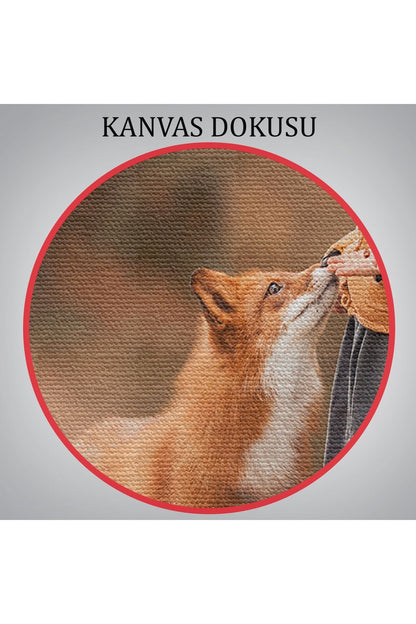 HG Küçük Kız ve Tilki Dekoratif Kanvas Tablo 1147