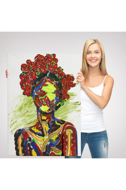 HG Renkli Kadın Modern Duvar Tablosu-6005
