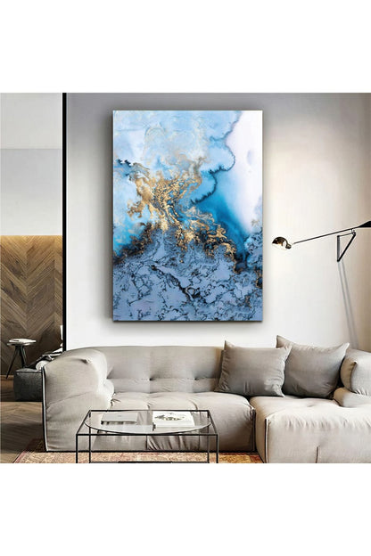 Modern Mavi Renk Kanvas Tablo