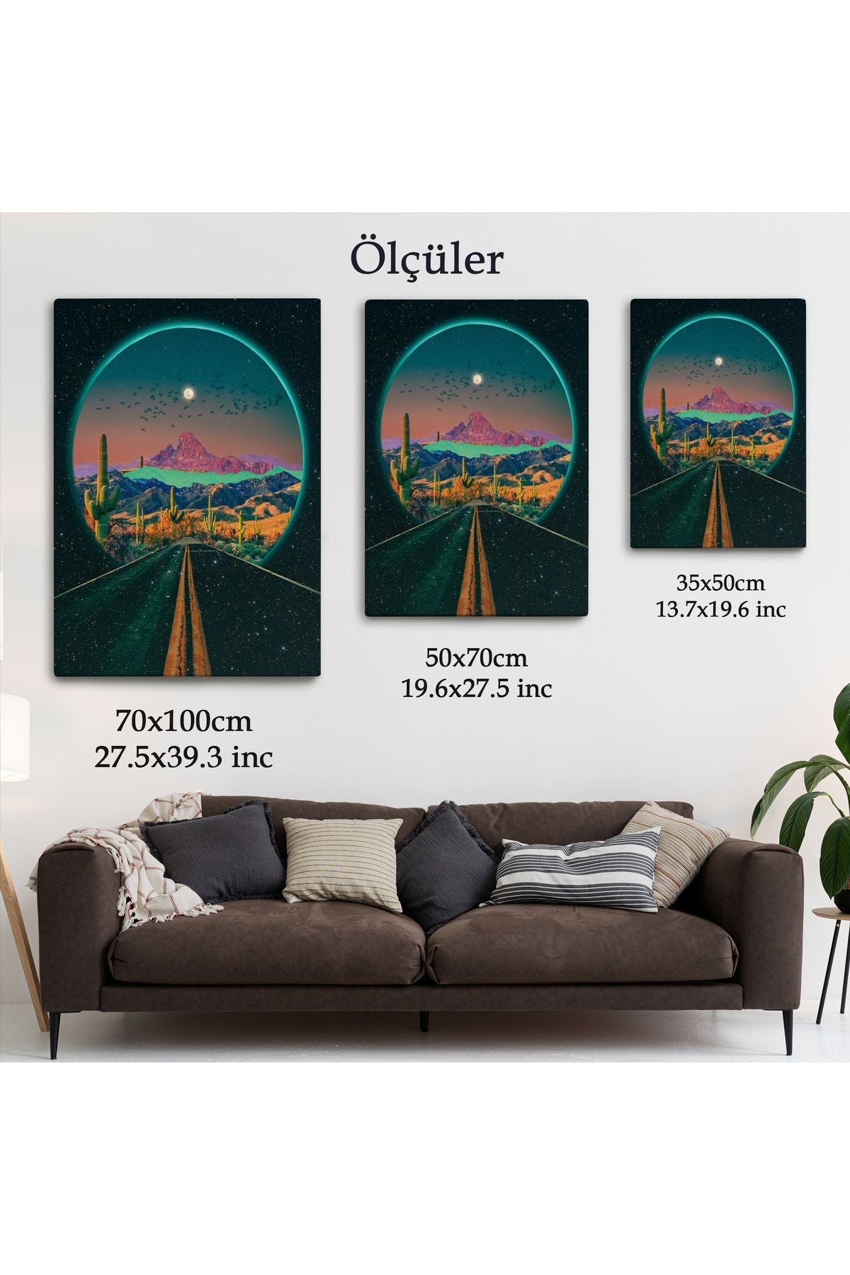 Sürreal Colorado Yol Manzarası Dekoratif Duvar Tablosu-6207