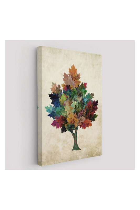 Kanvas Tablo, Duvar Dekoru, Renkli Çınar Ağacı Doğa Temalı 6267 BUNGKNV