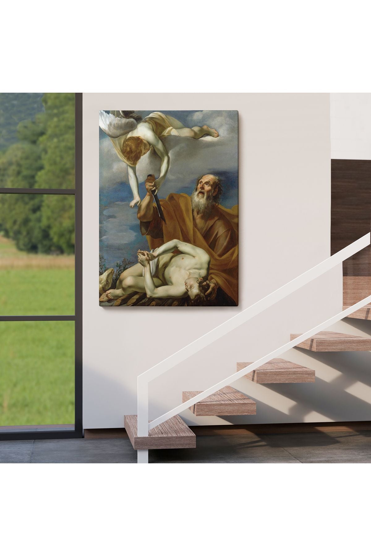 İshak'ın Kurban Edilmesi, Orazio Riminaldi Kanvas Tablo-5290