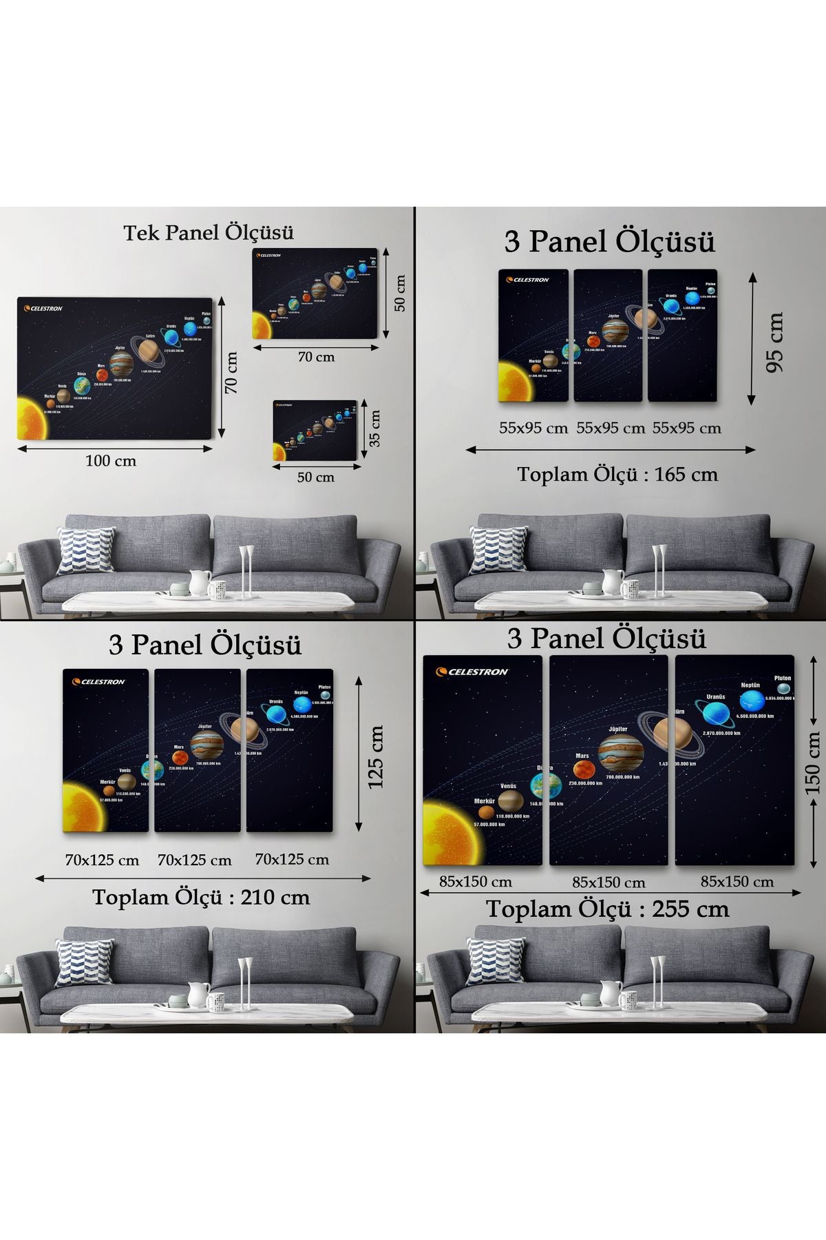 Güneş Sistemi Ve Gezegenler Tablosu -6562