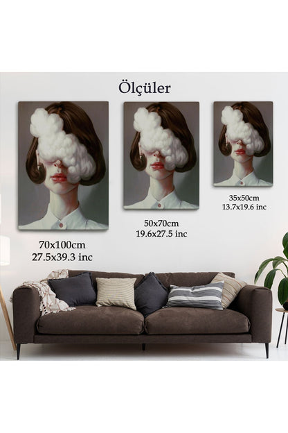 Modern Gerçeküstü Kadın Sanatı Kanvas Tablo, Pop Art KanvasTablo Sanatı-5212