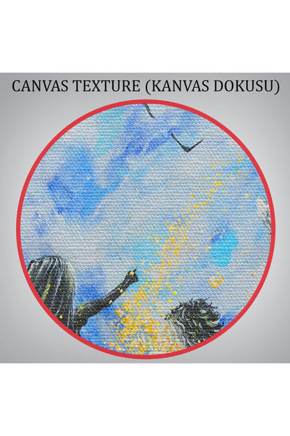 Gece Ay'ı İzleyen Çocuklar Duvar Tablosu-3470