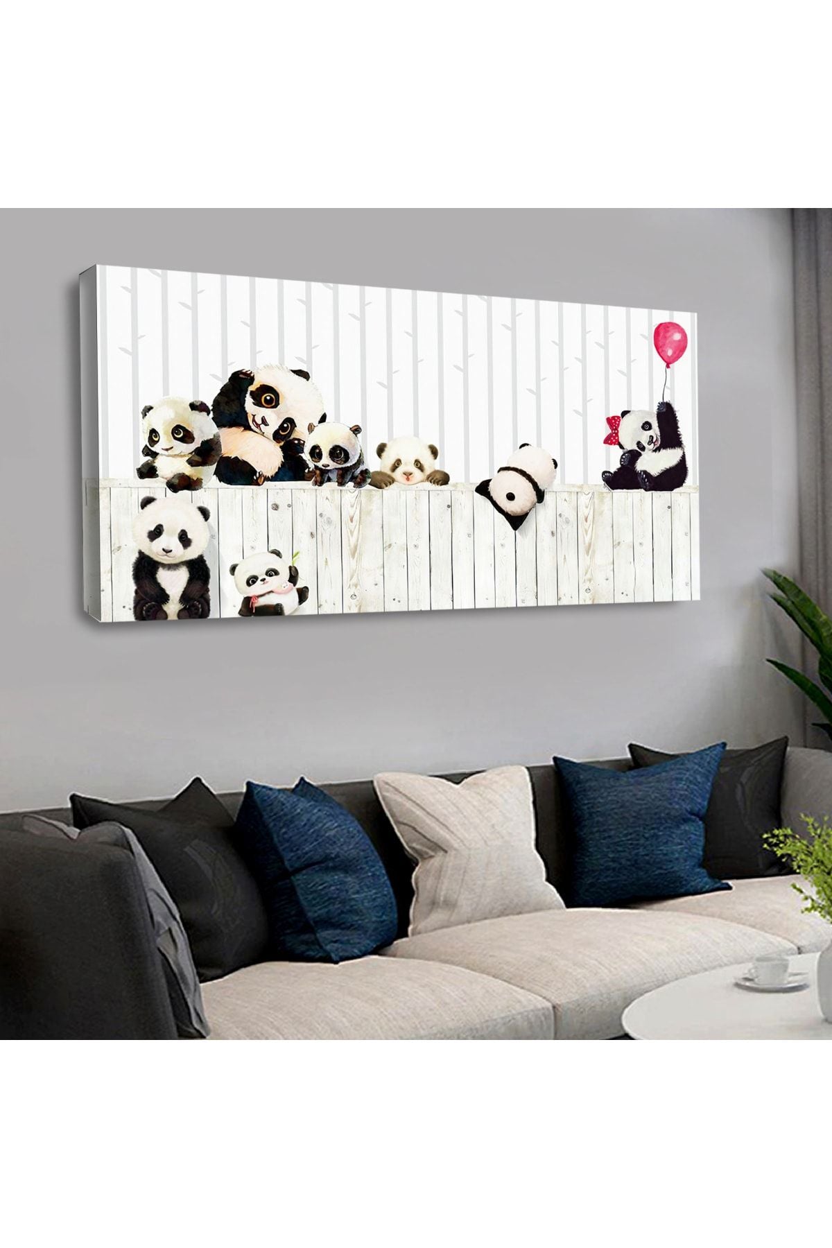 Kanvas Sevimli Panda Tablo