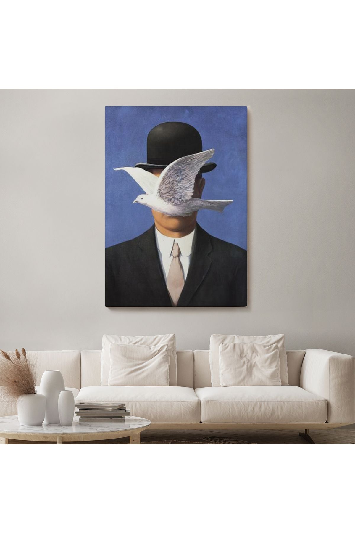 Melon Şapkalı Adam René Magritte Duvar Tablosu-6099