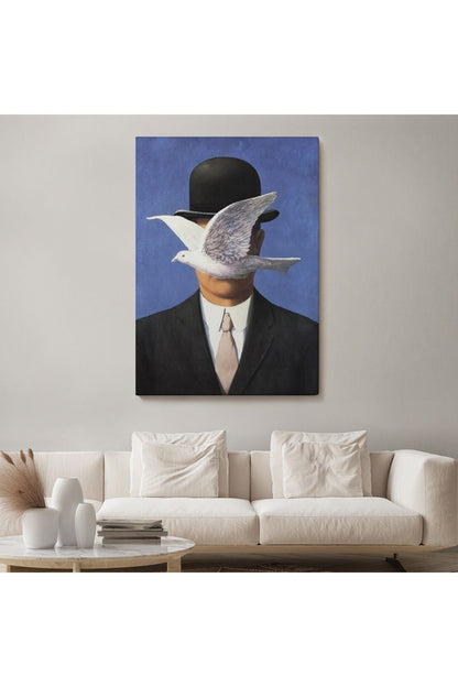 Melon Şapkalı Adam René Magritte Duvar Tablosu-6099