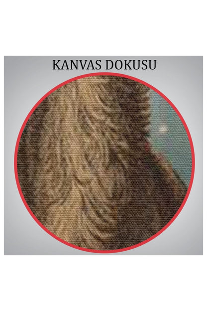 Kanvas, Duvar Tablosu, Dekoratif, Gece Vakti Orman'daki Geyik 6309 EGKNV