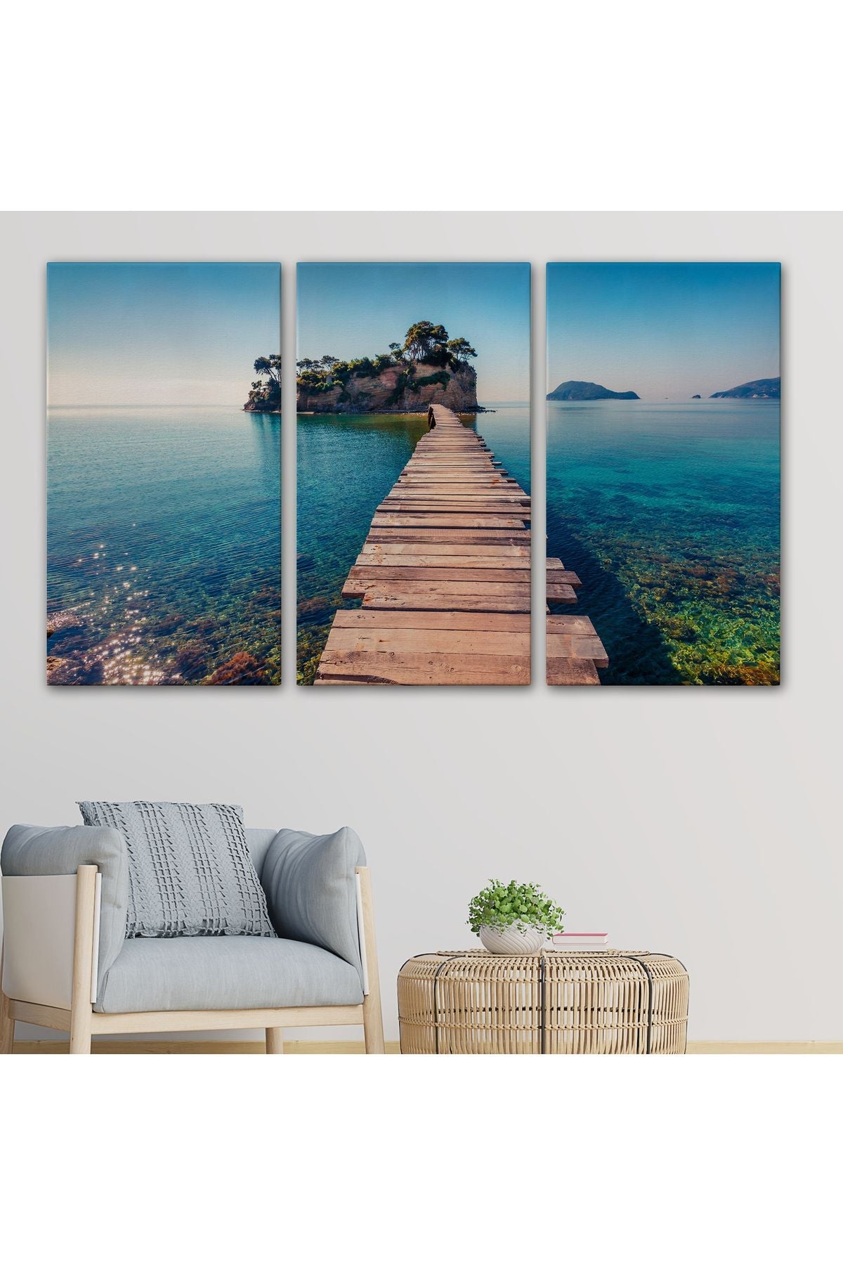 Zakinthos Adası Yunaniztan Dekoratif Kanvas Duvar Tablosu-3584