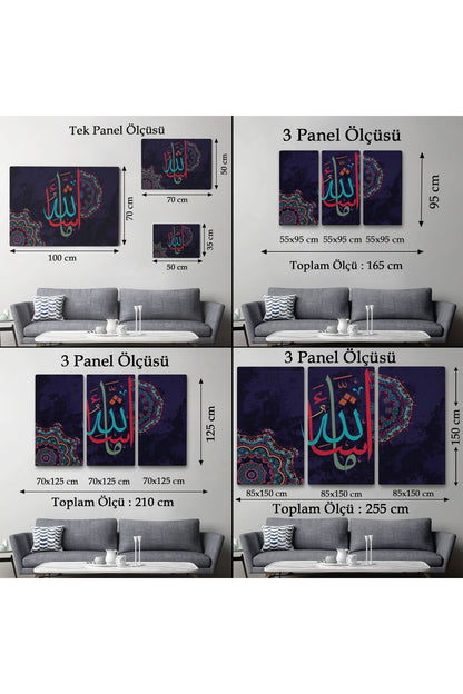 Allahın Dilediği Olur, Yazılı Dekoratif Kanvas Tablo-3279