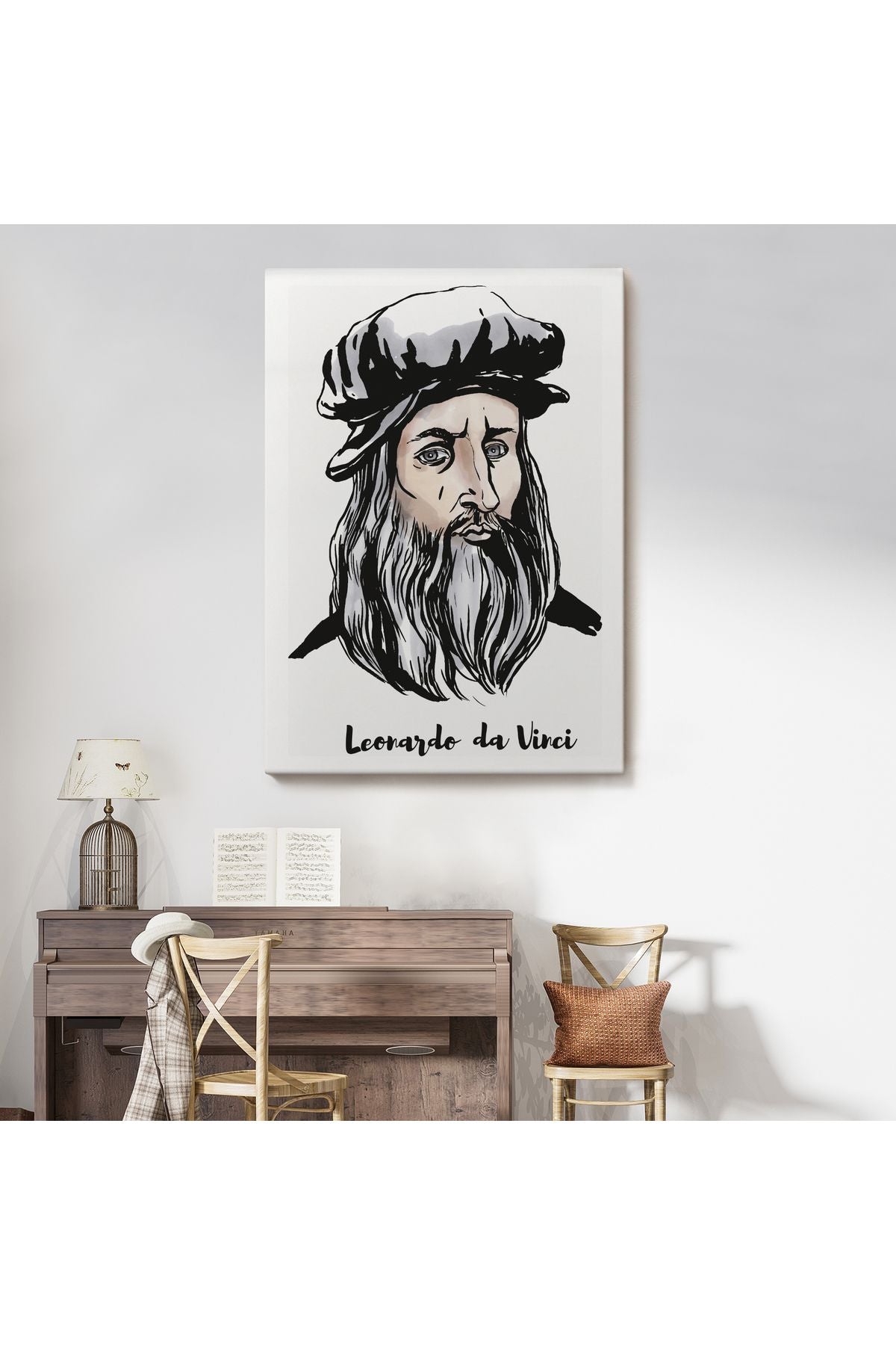 Leonardo da Vinci Dekoratif Kanvas Tablo-5918
