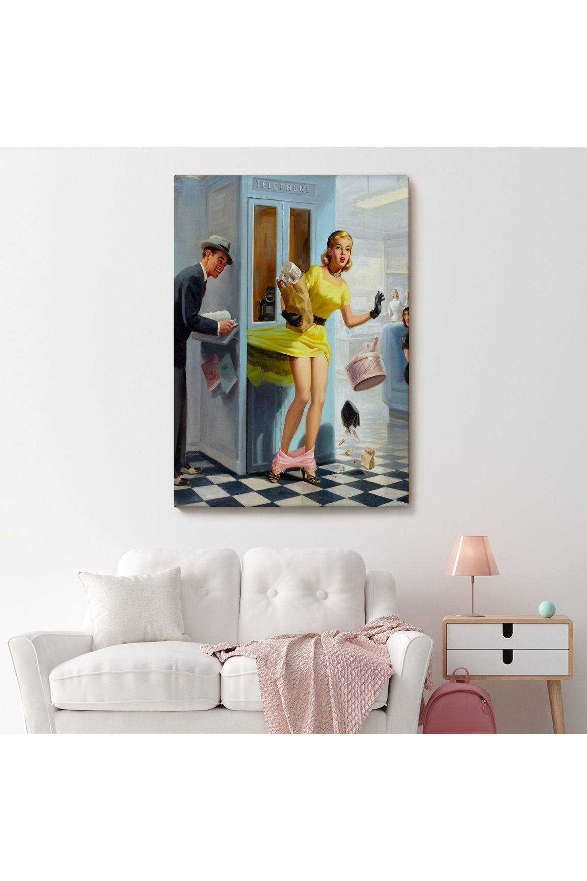 Kanvas, Duvar Tablosu, Dekoratif, Pin-up Girl 6458 EGKNV