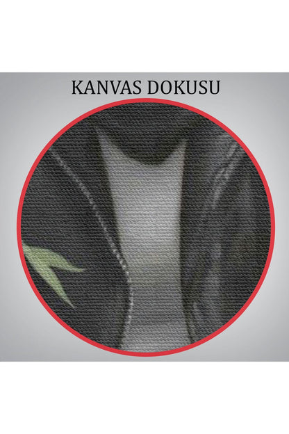 Gerçek Metroda Panda Başlı İnsan Kanvas Tablo-5228