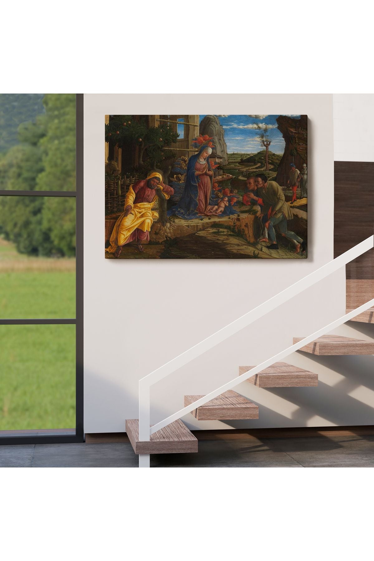 Çobanların Hayranlığı Tablosu - Andrea Mantegna The Adoration of the Shepherds-6590