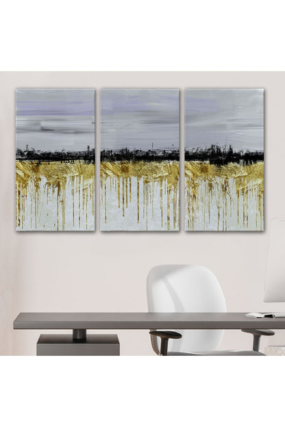 Gold Siyah ve Mavinin Müthiş Uyumu Modern Kanvas Tablo-5051