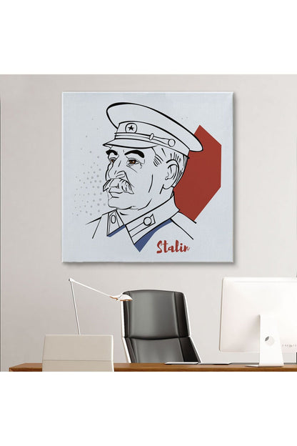 Stalin Dekoratif Kanvas Duvar Tablosu-5822