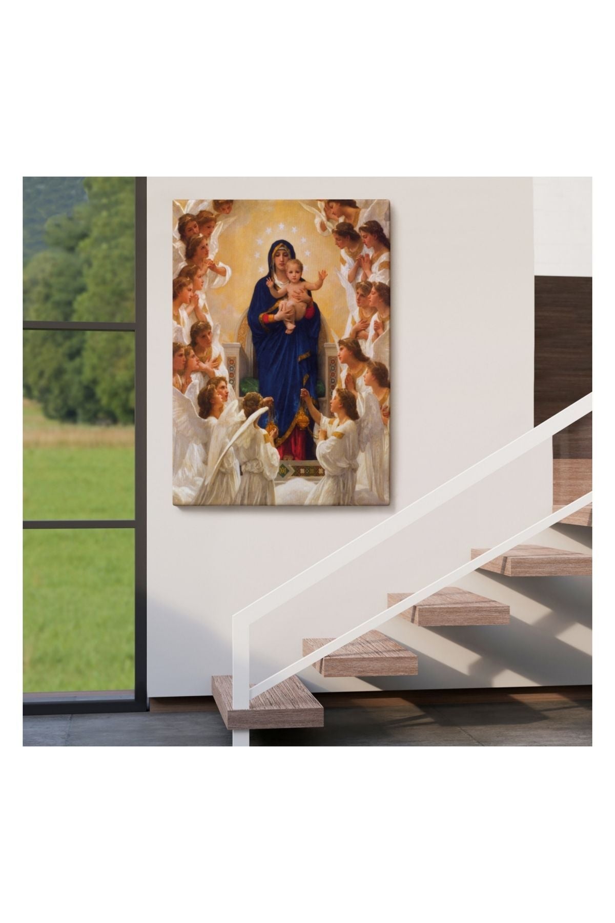 Kanvas Tablo, Duvar Dekoru, Hz Meryem ve Hz İsa Jesus Christ 6450 BUNGKNV