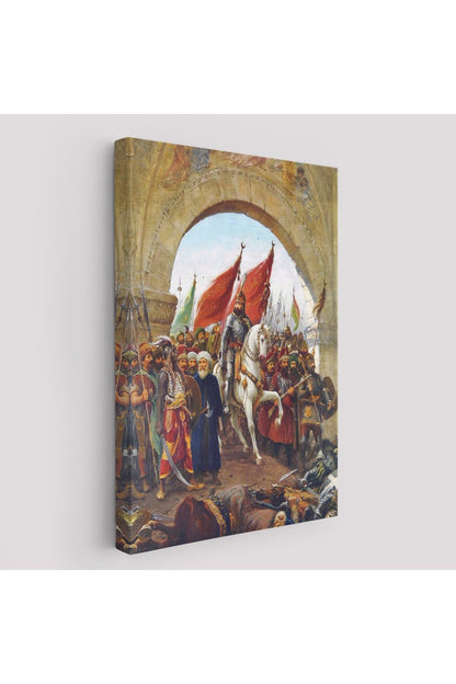 Fausto Zonaro Fatih Sultan Mehmet İstanbul'a Girerken Kanvas Tablo-5298