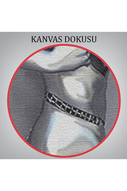 Metalik Efektli Modern Kanvas Tablo, Romantik Beden, 3D Efektli Aşk Sanatı-5364