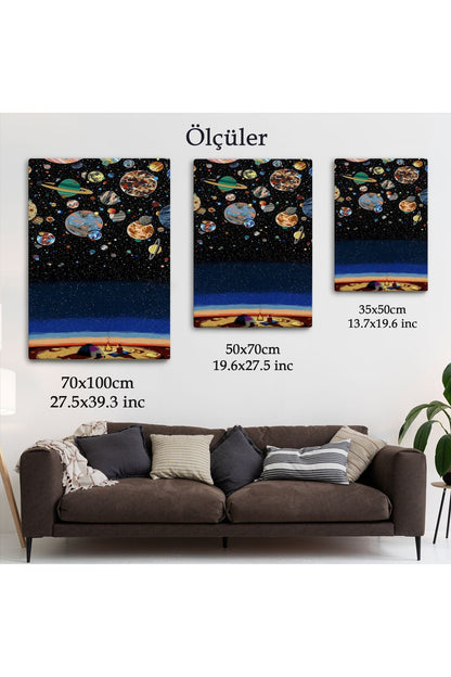 Galaxiyi İzleyen Kampçı Duvar Tablosu-6352
