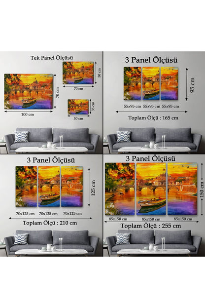 İtalya'daki Aziz Petrus Katedrali ve Tiber Nehri Tablosu-3544