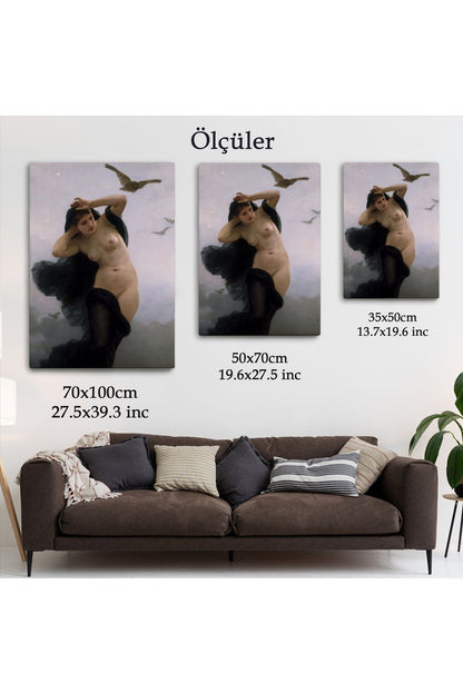 HG William-Adolphe Bouguereau The Night Duvar Tablosu-6066