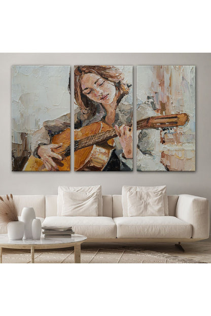 Gitar Çalan Kız Duvar Tablosu-1241