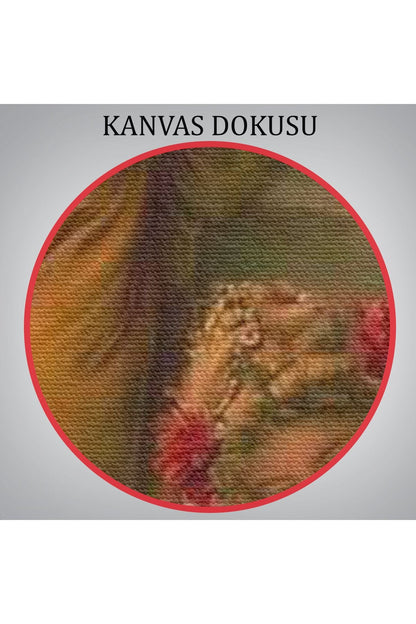 Göl kenarındaki Çiçekli Kadın Dekoratif Duvar Tablosu-6248