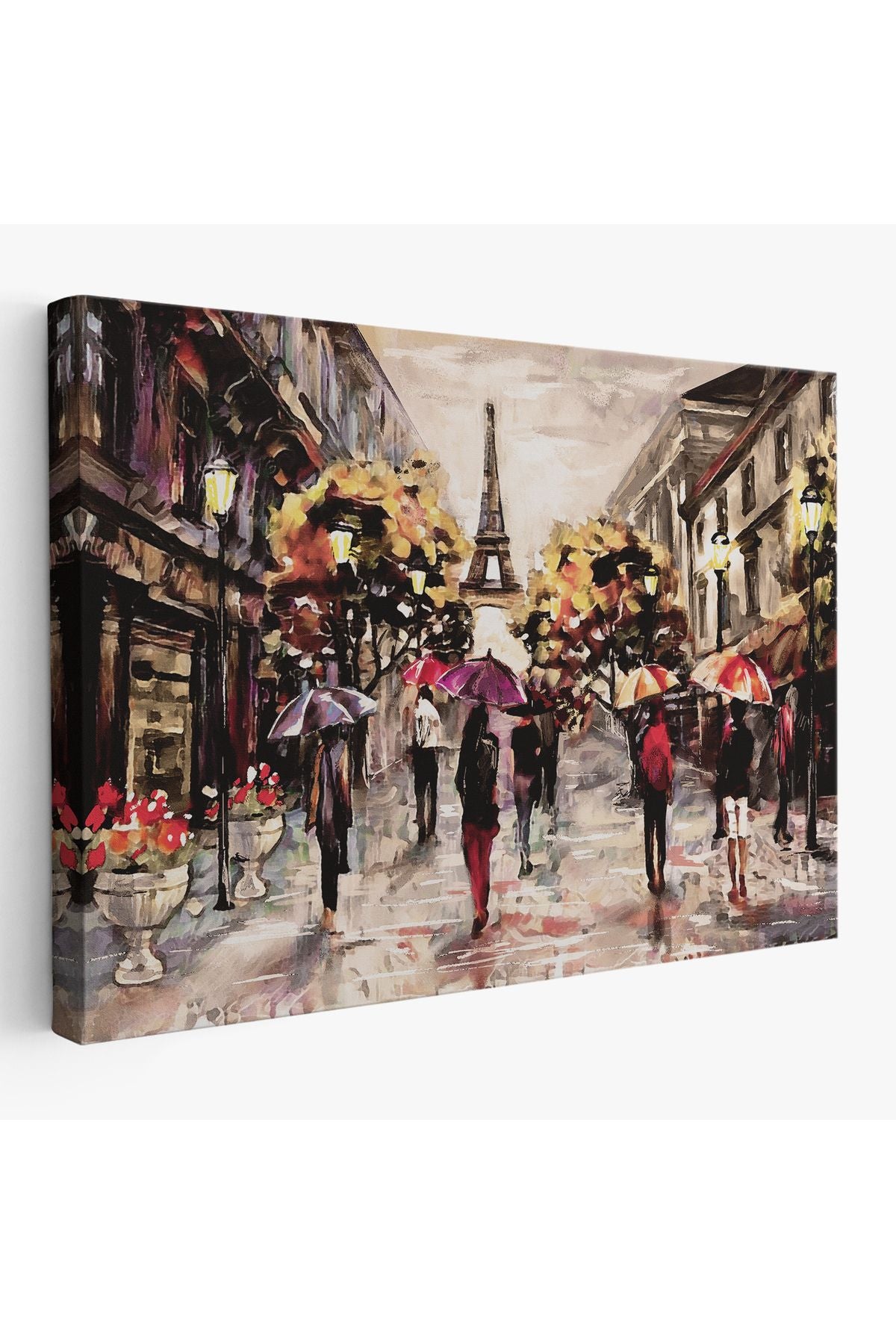 Fransa Paris Eyfel Manzara Manzaralı Dekoratif Duvar Tablosu-3634