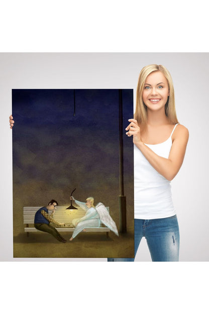 Melek İyi İnsanlara Yardım EdiyorDekoratif Tablo-6110