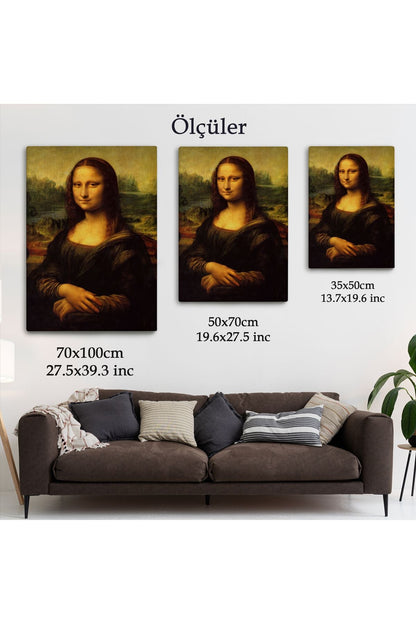 Leonardo da Vinci'nin Ünlü Eseri Mona Lisa Kanvas Tablosu-5126